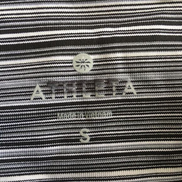 Athleta High Rise Stripe Chatauranga Leggings Tights Pants Black White S - Picture 6 of 6